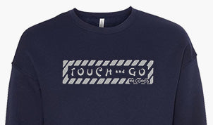 Touch and Go Records Crewneck Sweatshirt (Navy Blue with Gray Ink)